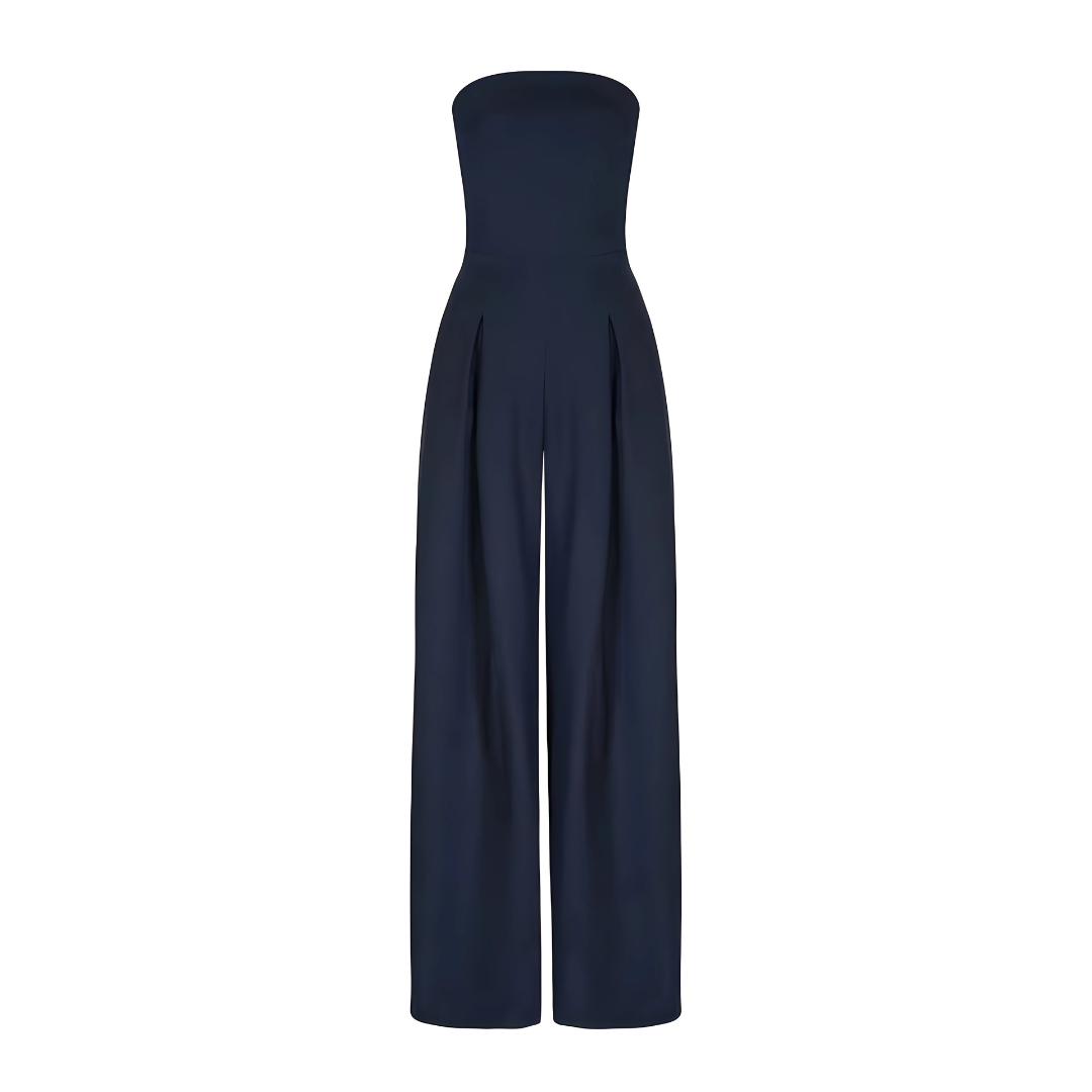 Amilia | Ærmeløs Bred Ben Jumpsuit