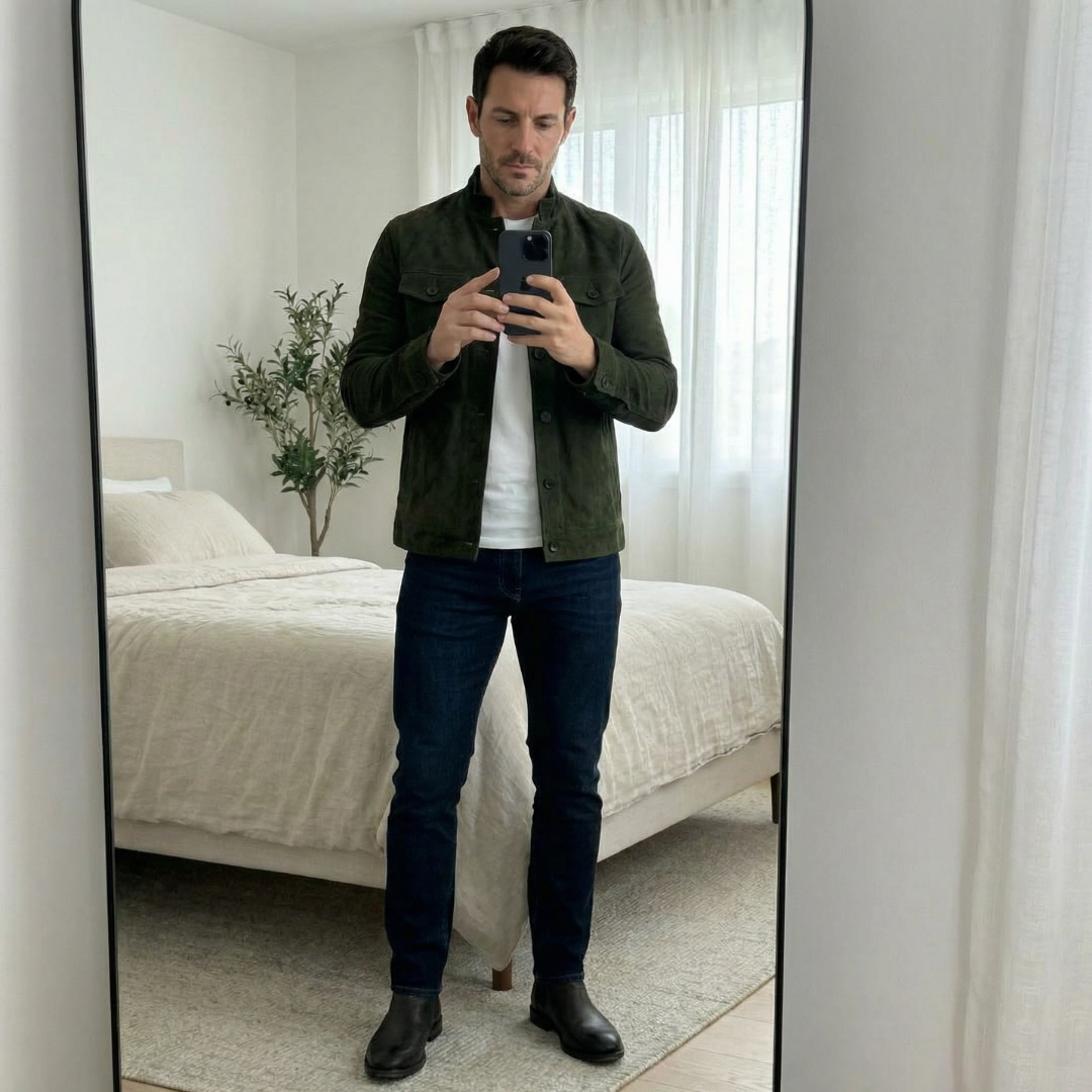 Jacob | Klassisk Pocket Suede Jakke