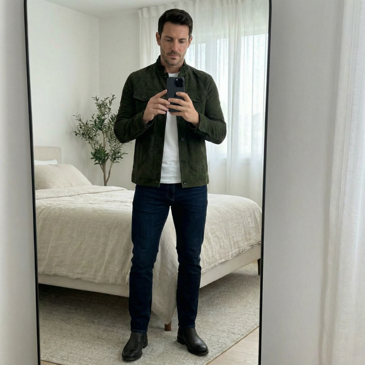 Jacob | Klassisk Pocket Suede Jakke