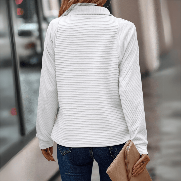 Gillian | Ribbet Halv-Zip Pullover
