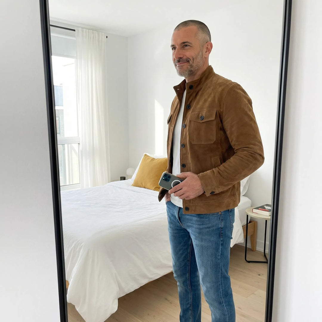 Jacob | Klassisk Pocket Suede Jakke