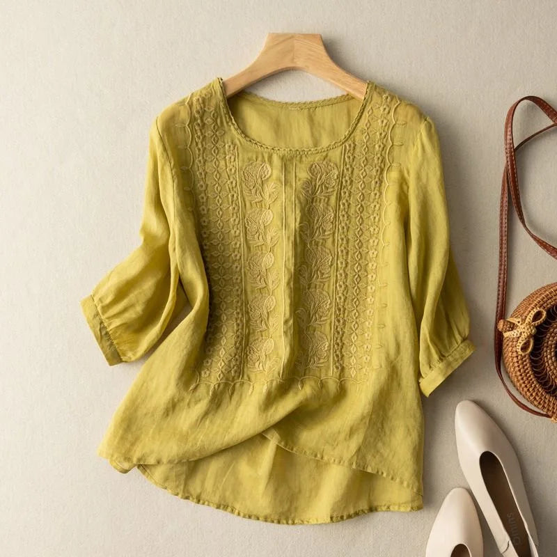 Marisol | Broderet Sommerbluse