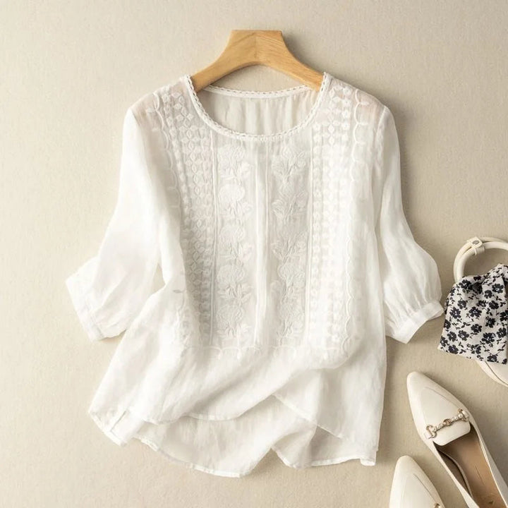 Marisol | Broderet Sommerbluse