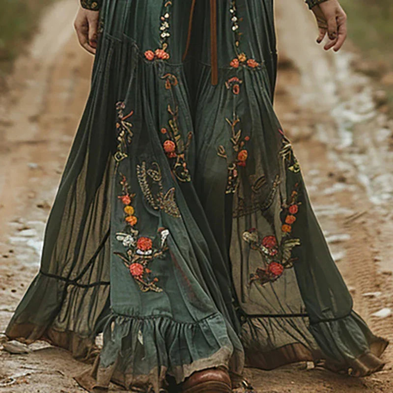 Rosetta | Broderet Bohemian Maxi Kjole