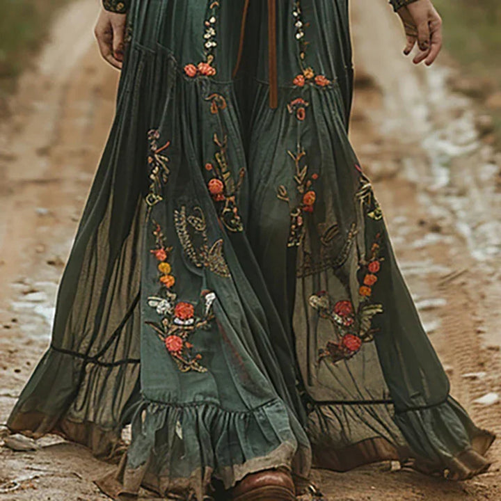 Rosetta | Broderet Bohemian Maxi Kjole