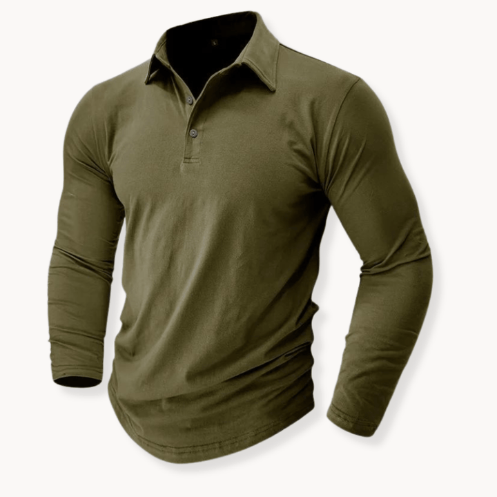 Andrei | Casual Langærmet Poloshirt med Krave