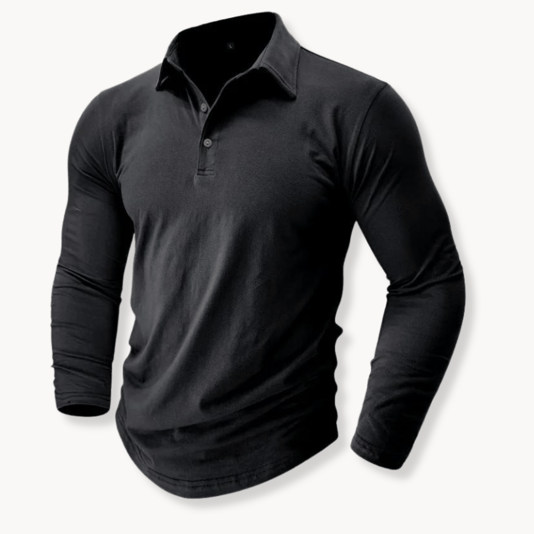 Andrei | Casual Langærmet Poloshirt med Krave