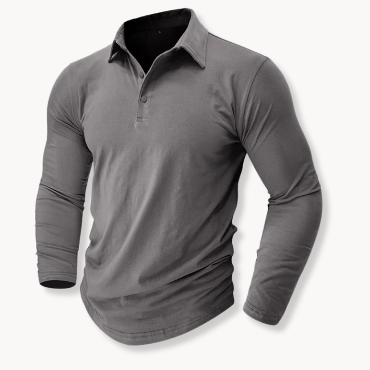 Andrei | Casual Langærmet Poloshirt med Krave