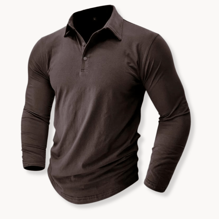 Andrei | Casual Langærmet Poloshirt med Krave