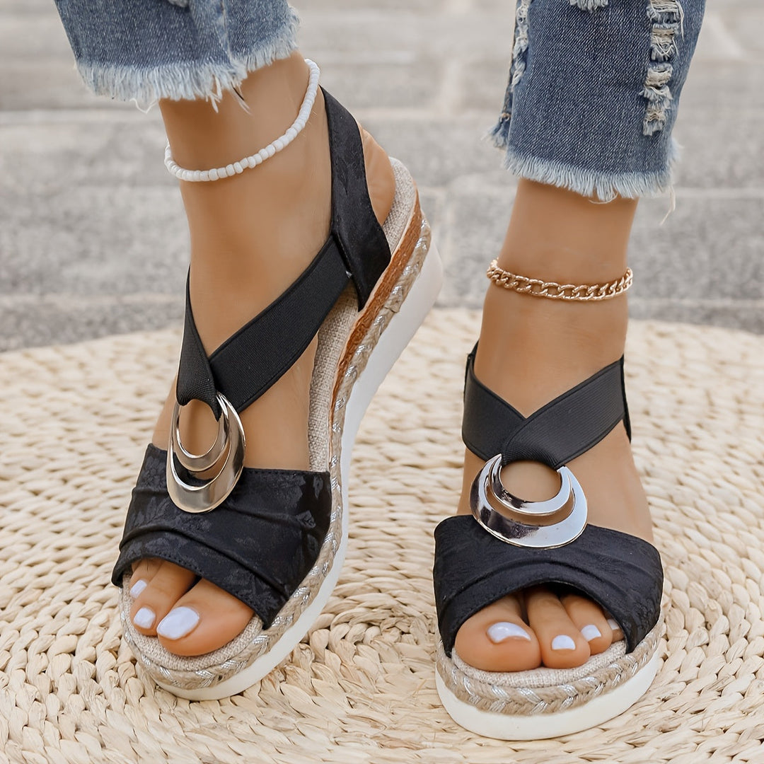 Aria | Flettet Reb Platform Sandaler