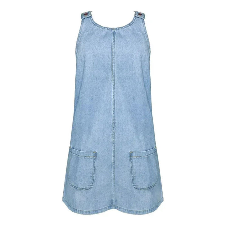Deby | Behagelig ærmeløs denimkjole
