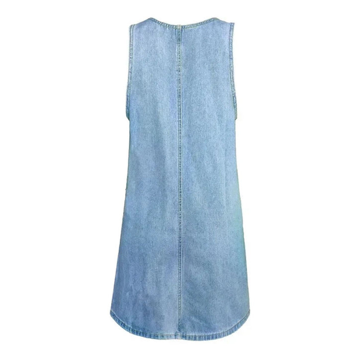Deby | Behagelig ærmeløs denimkjole