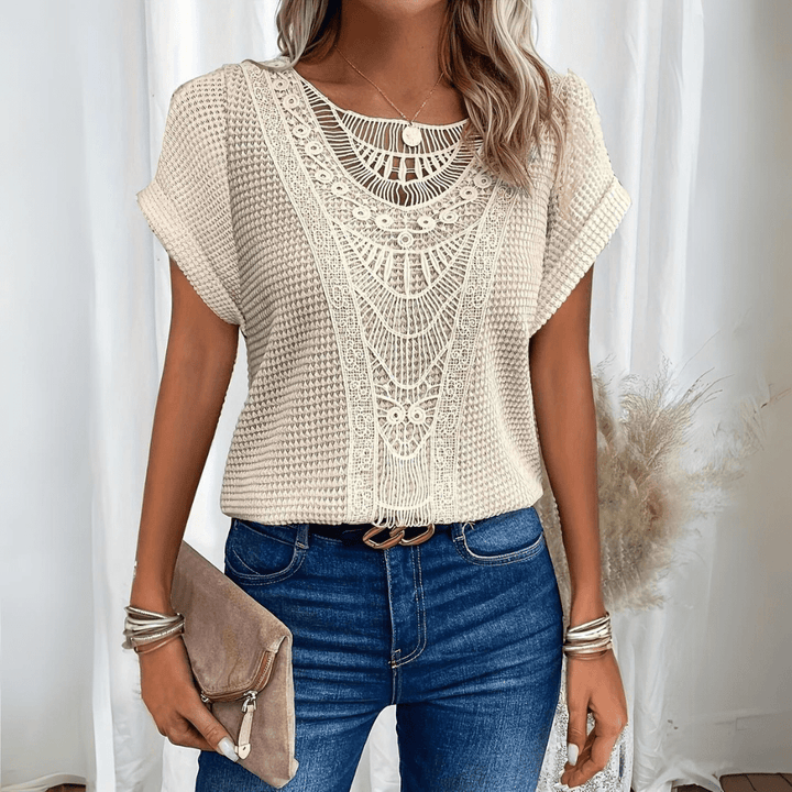 Judith | Vintage Blonde Detalje Top