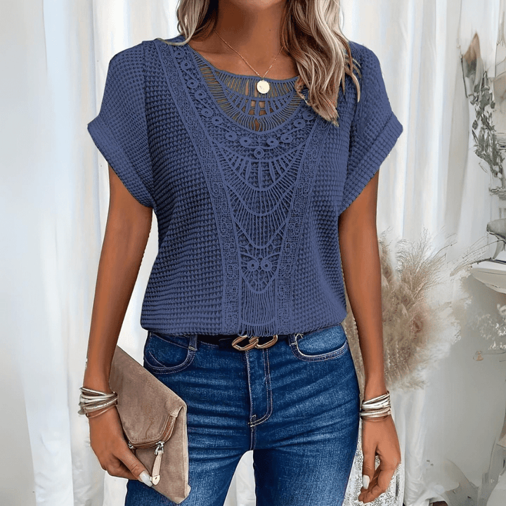 Judith | Vintage Blonde Detalje Top