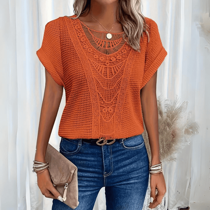 Judith | Vintage Blonde Detalje Top