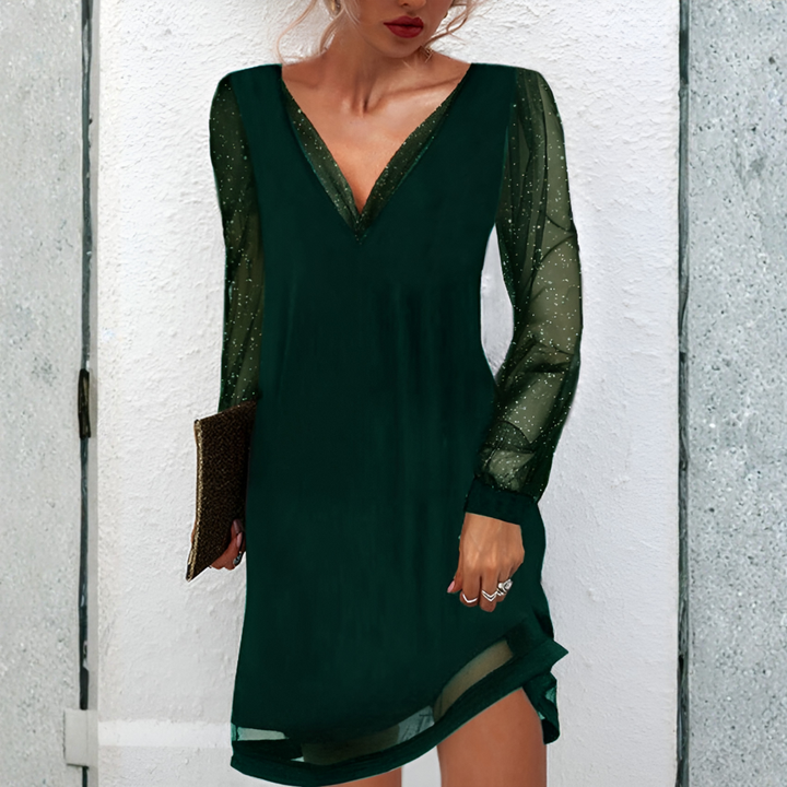 Abigail | Elegant Kjole med Snøret Talje
