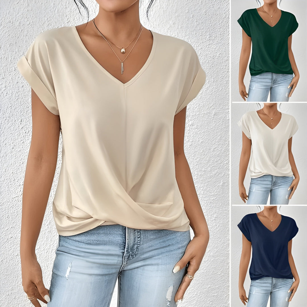 Kathrina | Elegant Twist-Front V-Hals Top
