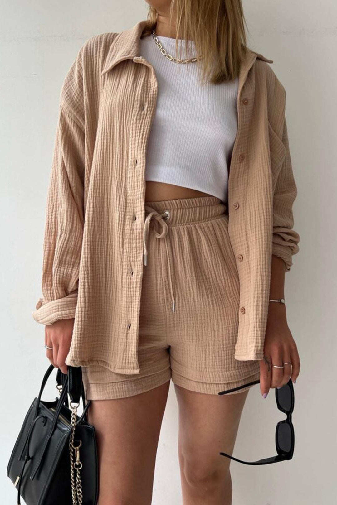 Aurora | Stilfuld Cardigan og Shorts Sæt