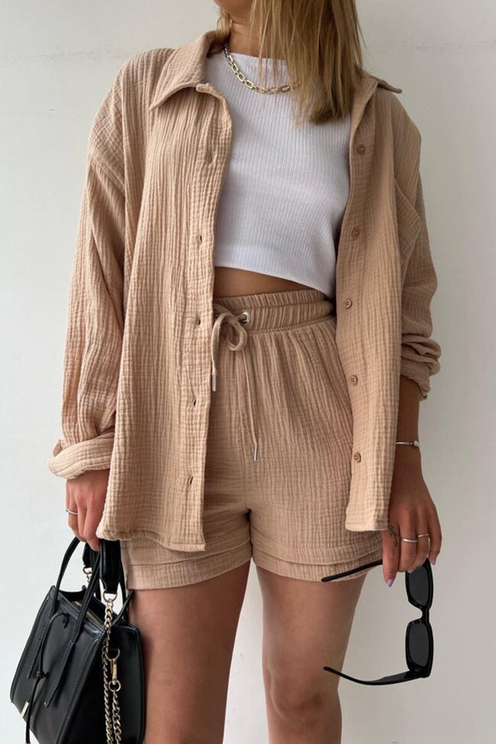 Aurora | Stilfuld Cardigan og Shorts Sæt