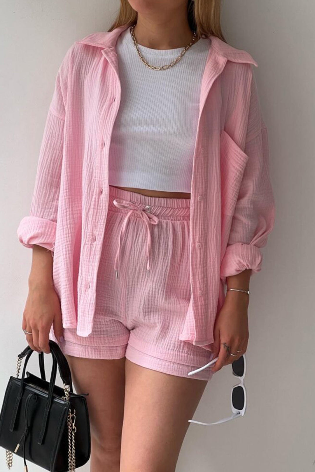 Aurora | Stilfuld Cardigan og Shorts Sæt