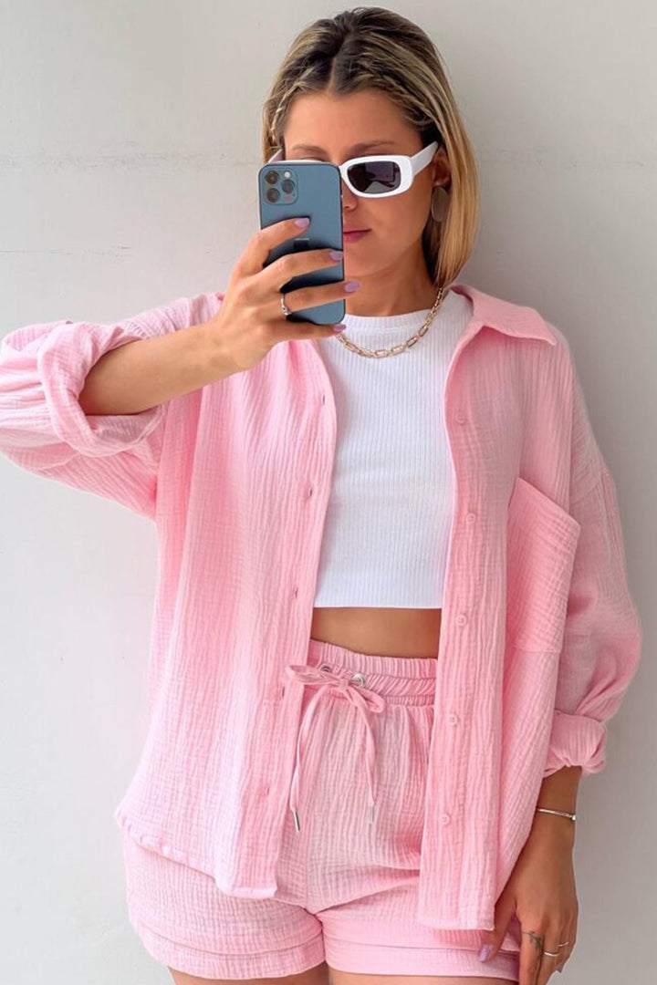 Aurora | Stilfuld Cardigan og Shorts Sæt