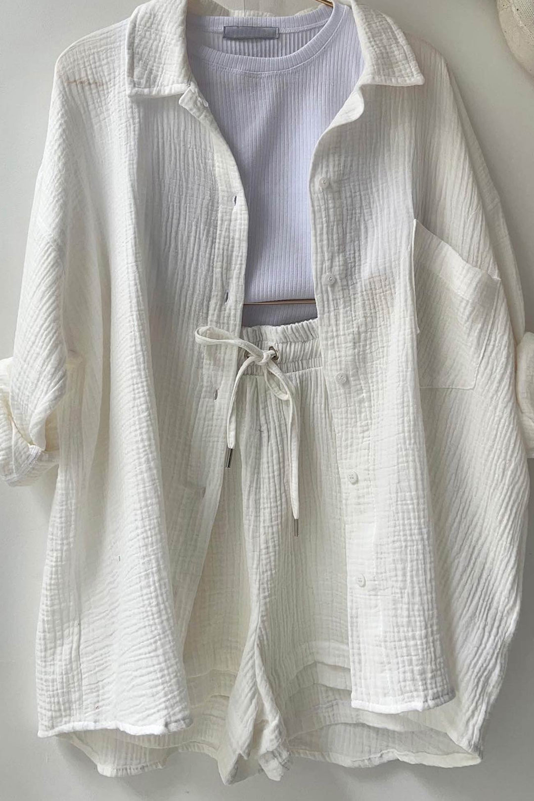 Aurora | Stilfuld Cardigan og Shorts Sæt