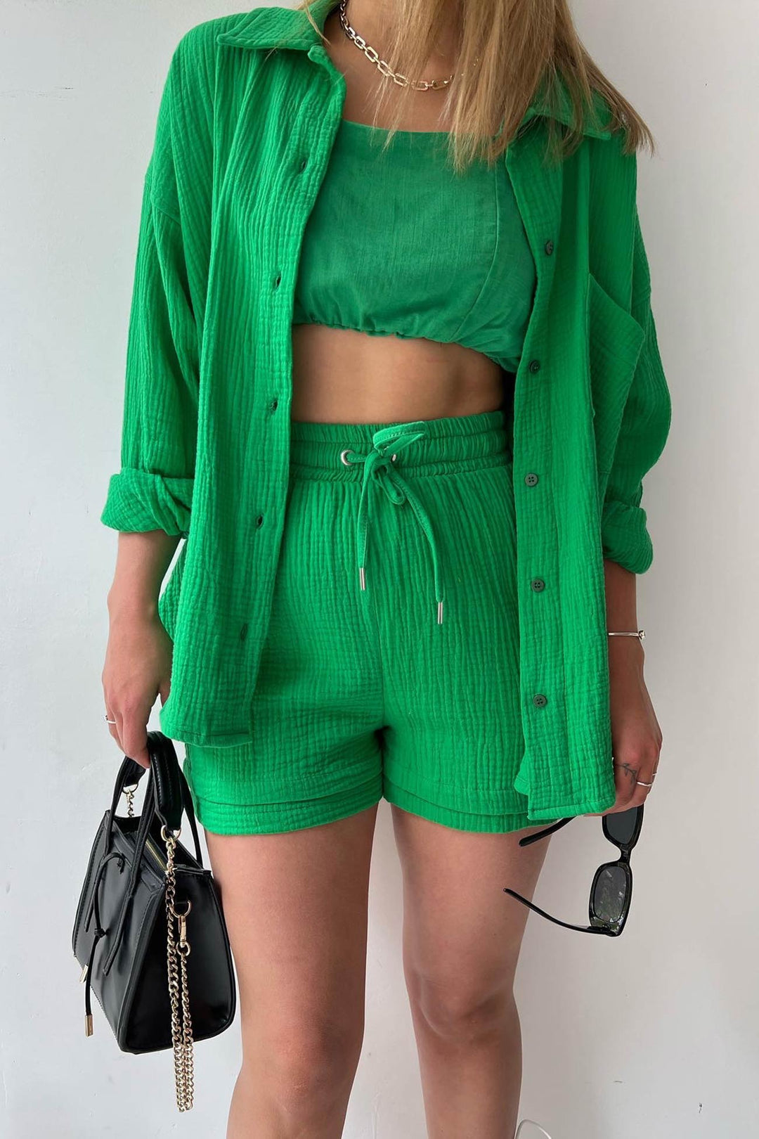 Aurora | Stilfuld Cardigan og Shorts Sæt