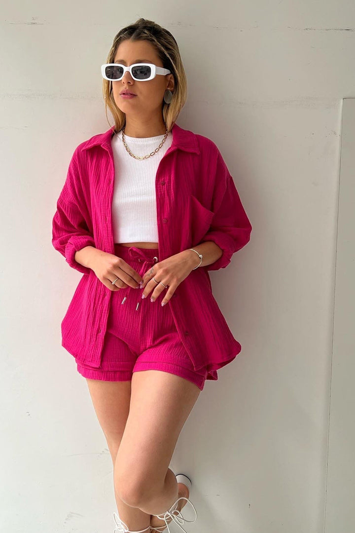Aurora | Stilfuld Cardigan og Shorts Sæt