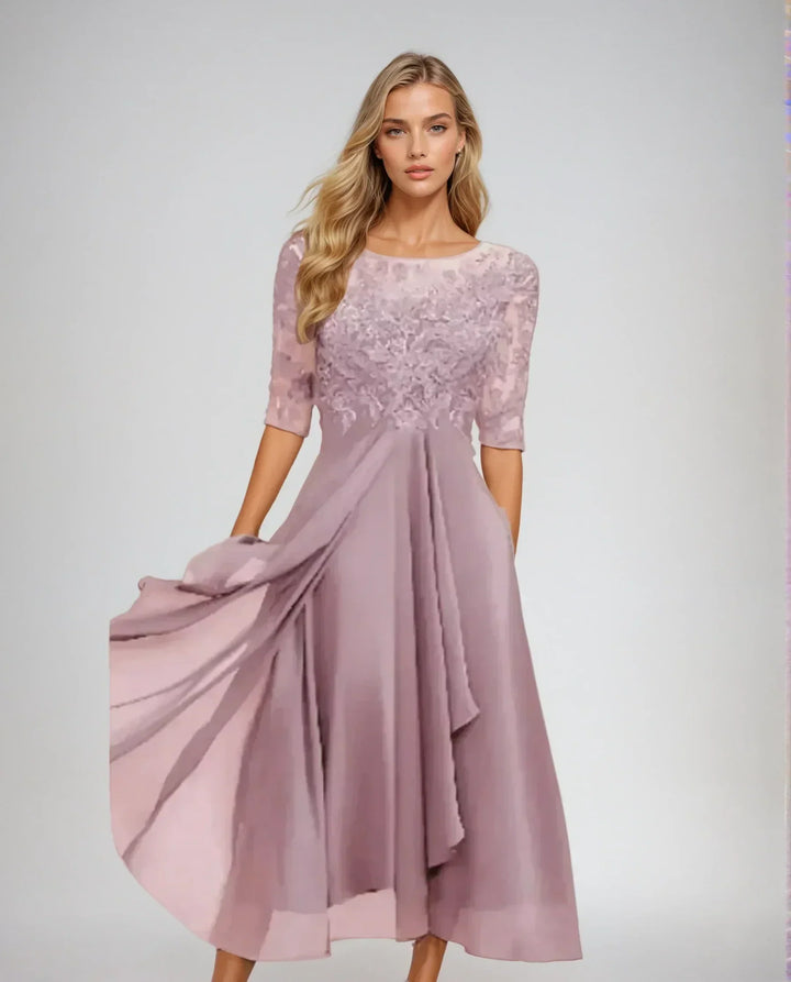 Adelaide | Elegant Blonde Midi Kjole