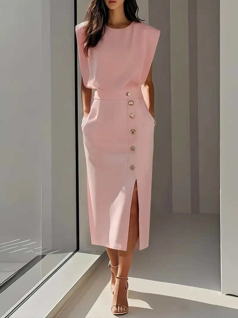 Dalia | Midi Kjole med Slids