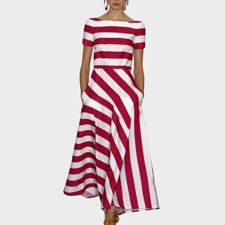 Evangeline | Flydende Stribet Maxi Kjole
