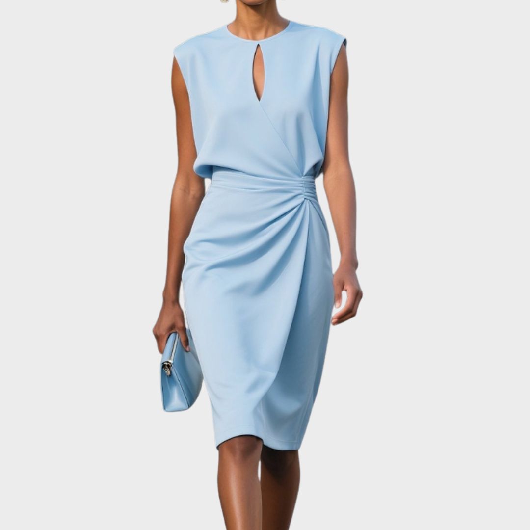 Laurena | Elegant Midi Kjole med Graceful Flow
