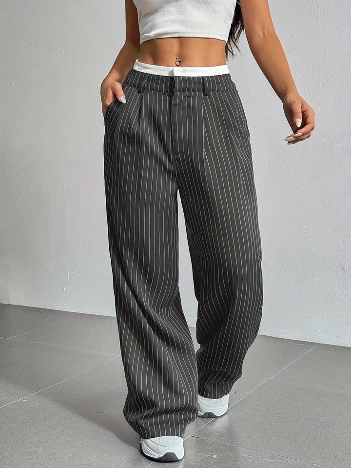 Grace | Casual Stribet Bred Bukser