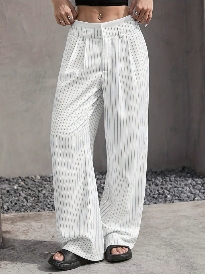 Grace | Casual Stribet Bred Bukser