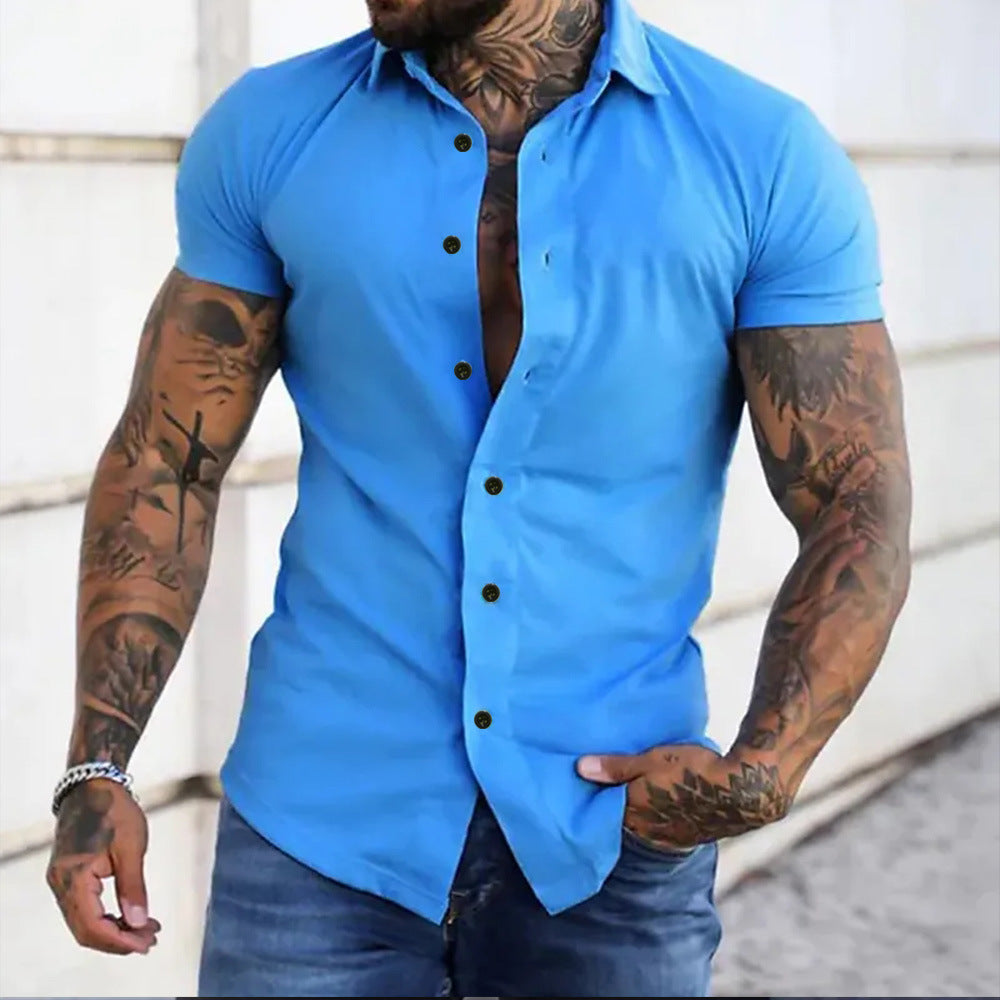 Blake | Slim Fit Kortærmet Skjorte
