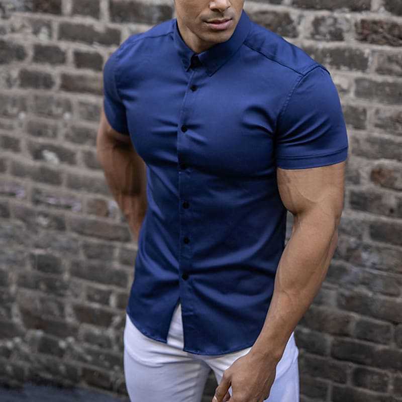 Blake | Slim Fit Kortærmet Skjorte