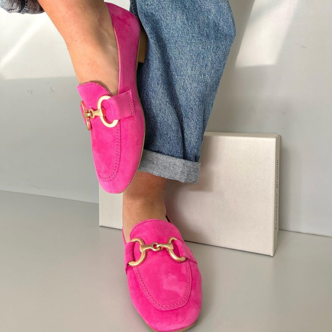 Anita | Chic Loafers med Guld Detalje