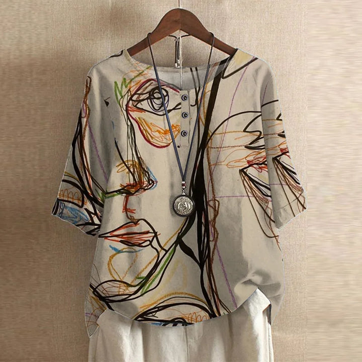 Raina | Casual Retro-Inspireret Bluse