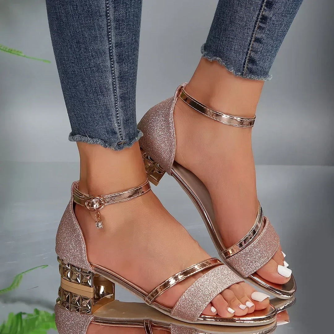 Heidi | Elegant Blok-Hæl Sandaler