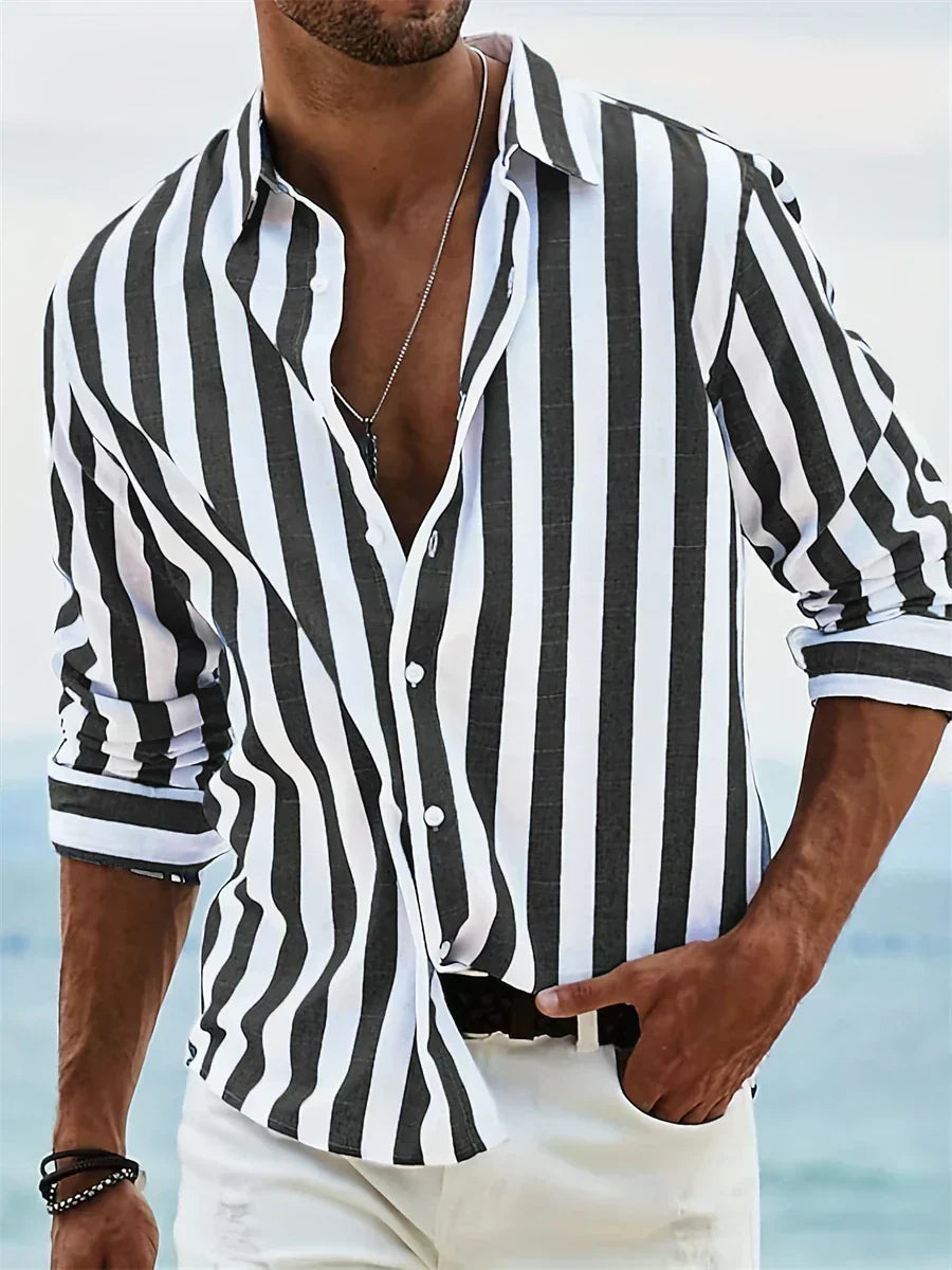 Bennett | Stribet Afslappet-Fit Casual Skjorte