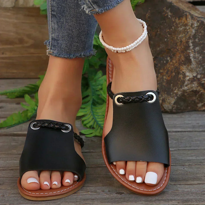 Luna | Elegant Flettet Rem Sandal
