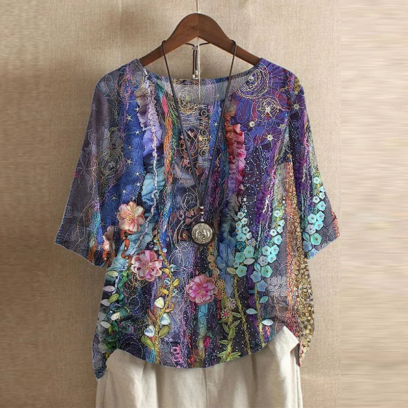 Raina | Casual Retro-Inspireret Bluse