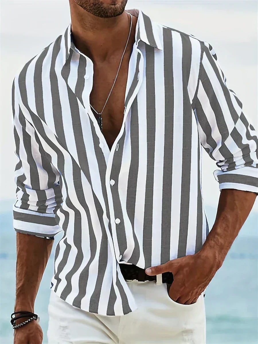 Bennett | Stribet Afslappet-Fit Casual Skjorte