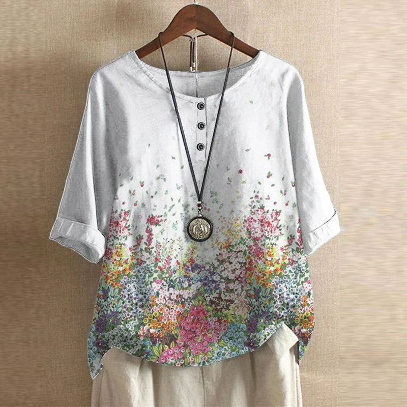 Raina | Casual Retro-Inspireret Bluse