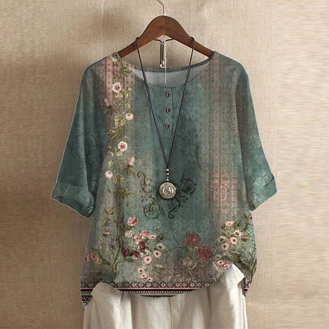 Raina | Casual Retro-Inspireret Bluse
