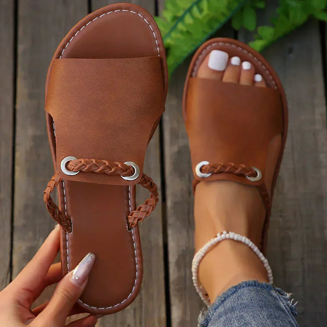 Luna | Elegant Flettet Rem Sandal