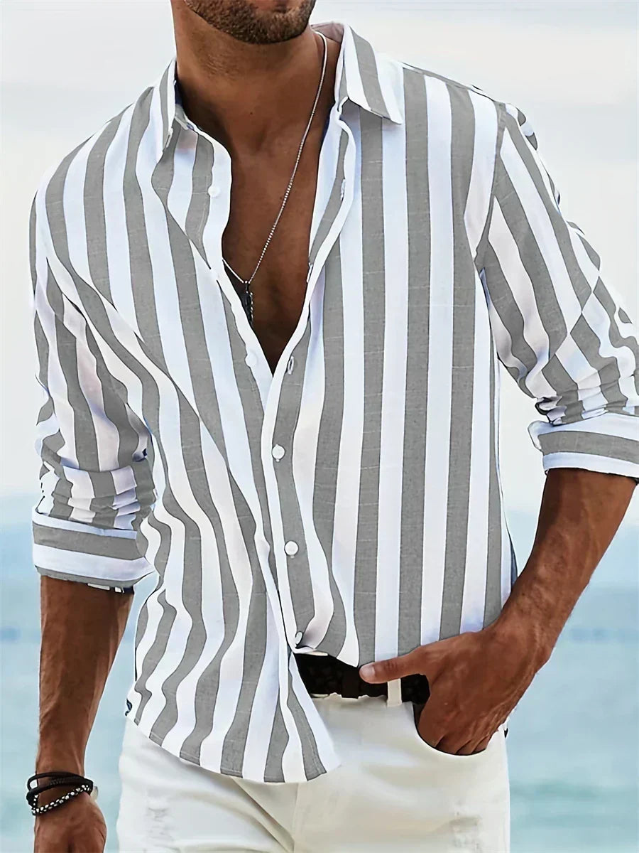 Bennett | Stribet Afslappet-Fit Casual Skjorte