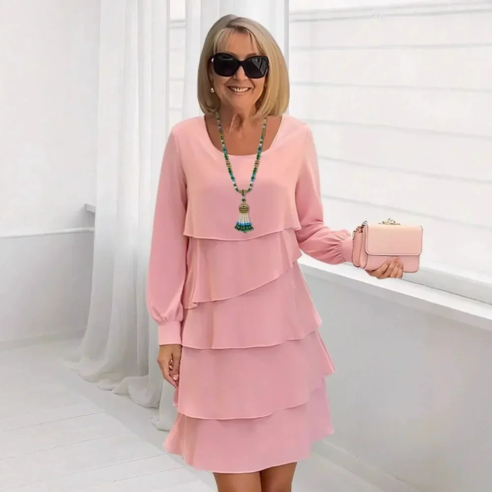 Margaret | Elegant Komfort Ruffle Kjole