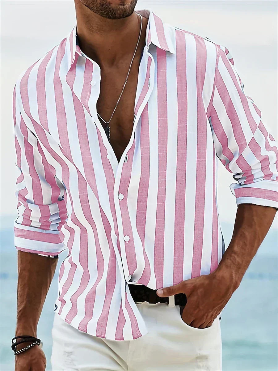 Bennett | Stribet Afslappet-Fit Casual Skjorte