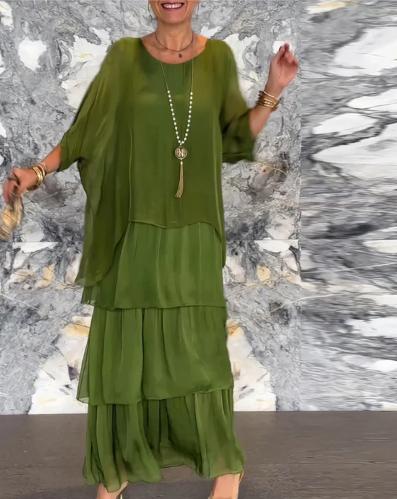 Caroline | Elegant Flydende Maxi Kjole